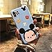 Soft TPU Blue Mickey Mouse Case with Charm Strap for iPhone X iPhoneX Wearable Smooth Ultra Slim Fit Disney Cartoon Tsum Tsum Protective Shockproof Cute Lovely Fashion Gift Girls Teens Kids Women