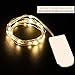 HOMELYLIFE 15 Pack Fairy Lights 7ft 20 LED Battery Operated String Lights Firefly Lights Waterproof Silver String Wire Lights for DIY, Wedding, Party, Christmas Decoration (Warm White)
