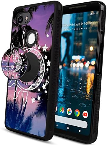 Yinyang Google Pixel 2 XL Case, Personalized Soft TPU Shock Resistant Phone Case with Pop Out Phone Stand, Ultra Flexible Full-body Protective Cover for Google Pixel 2 XL - Yinyang 01
