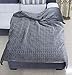 F.Y.Dreams Duvet Cover for Weighted Blanket 60x80 inches with 8 Ties/Minky Square Quilted/Dark Grey
