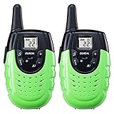 OUREAL Walkie Talkies for Kids Long Distance Two-Way Radio 2 Packs Green