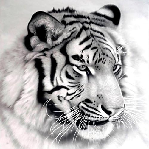 Fuerton DIY 5D Tiger Diamond Painting Cross Stitch Rhinestone Embroidery