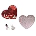 QTMY 1 Pair Iron on Patches with Shoe Clips DIY Crafts Findings Accessories (Heart Sequins Patches with Shoe Clips)