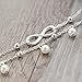 Simsly Anklets Bracelet Beach with Beads Ankle Foot Chain for Women and Girls JL-0154 (Silver)
