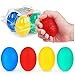 Funky Egg Grippers Set 4 Piece - Stress Relief Squishy Bouncing Ball - 2 Soft 2 Firm Hand Strengthening - Finger Resistance Squeeze Eggs Gift | Autism, ADHD and EDC Toys for Kids and Adult