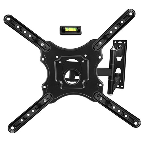 TV Wall Mount Monitor Wall Bracket with Swivel and Articulating Tilt Arm, Fits 26 32 35 37 40 42 47 50 55 Inch LCD LED OLED Flat Screens up to 66 lbs Flat Screen TVs - Gift