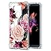 LG G6 Case, LG G6 Phone Case with Flower,LUOLNH Slim Shockproof Clear Floral Pattern Soft Flexible TPU Back Cover (Purple)