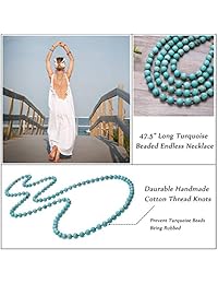 Collar de curación de 7 chakras reiki, aceite esencial de lava, collar difusor de roca hecho a mano, joyería de cuentas largas para mujeres, collar sin fin de gemas de múltiples hebras, NA, X909-GT-1