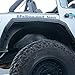 OMUOFFROAD Jeep Wrangler Rear Inner Fender Liners for 2007-2017 Jeep Wrangler JK 4WD Five Star logo Lightweight Aluminum Design Black
