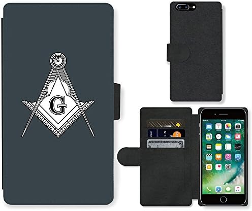 GoGoMobile Hot Style Cell Phone Card Slot PU Leather Wallet Case // Q08190606 Masonic Freemasonry 1 Arsenic // Apple iPhone 7 PLUS