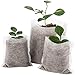 Cosweet 500 Pcs Biodegradable PLA Nursery Bags- 3 Sizes Fabric Seedling Plant Grow Bags, Germinate Quickly Small Pouch for Vegetable Flower Potato Tomato Garden Seed Starting & Transplant Supply
