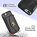 LAMEEKU iPhone 7 Plus Wallet Case, iPhone 8 Plus Crossbody Cell Phone Bag, Shockproof iPhone 7 Plus Card Holder Case,Protective iPhone 8 Plus Leather Case with Crossbody Chain Wrist Strap 5.5