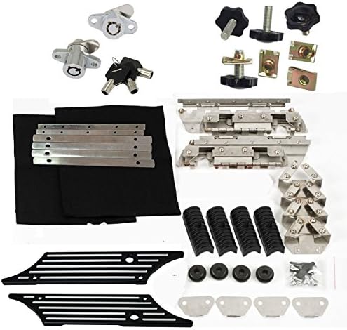 Saddlebag Latch Hardware Kit Black Billet Cover theft deterrent for Harley 93-13 (Black)