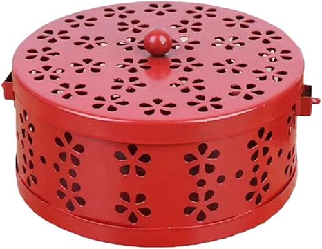 Amazon Co Jp Lioobo 蚊取り線香ホルダーレトロポータブル蚊取り線香家庭用およびキャンプ用 赤 ホーム キッチン