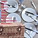SatisInside Upgrade Insulated Luxury 28Pcs Kit Wicker Picnic Basket Set for 4 People - Red Gingham