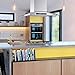 Stainless Steel Hood, CIARRA 36 inch Island Range Hood with Touch Control Panel, Ducted/Ductless Convertible Kitchen Stove Vent Hood with 3 Speed Motor & Dishwasher Safe Mesh Filters