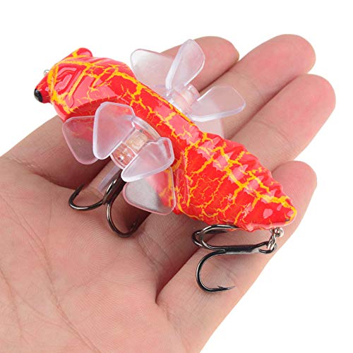 xiangen Seawater Fishing Bait Squid 3D Fish Fishing Bait Bionic Bait Plastic Hard Bait Tractor Rotating Pencil Minor Fishing Gear (2Pcs) 7.5Cm/15.5G