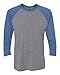 Next Level Unisex Triblend 3/4-Sleeve Raglan M VINT RYL/ PR HTR