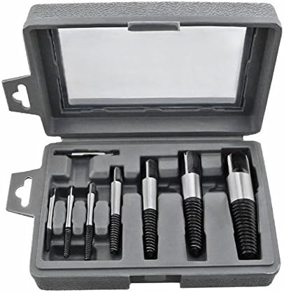 8 piece Easy Out Screw Extractor Set,Damaged Screw Broken Bolt Water Pipe Remover Set