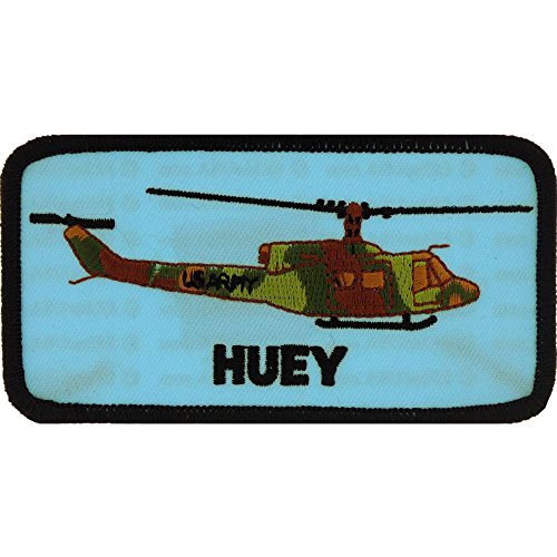 Huey Helicopter Patch Green 3"