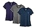 icyzone Women's Ultimate Short-Sleeve Workout Running Yoga Fitness Sports tshirts (L, Royal Blue/Purple/Charcoal)