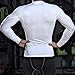 FITTOO Men's Compression Shirt Long Sleeve T-Shirt Dry Top White(M)