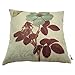 Monkeysell Lotus Leaf Butterfly Flowers Pattern Cotton Linen Throw Pillow Case Cushion Cover Home Sofa Decorative 18 X 18 Inch (S042A3)