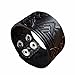 Real Leather Viking Valknut Bracelet 6.3”- 7” Wrist Adjustable Black Cuff Wrap Punk Wristband Stylish Accessory Gift Box