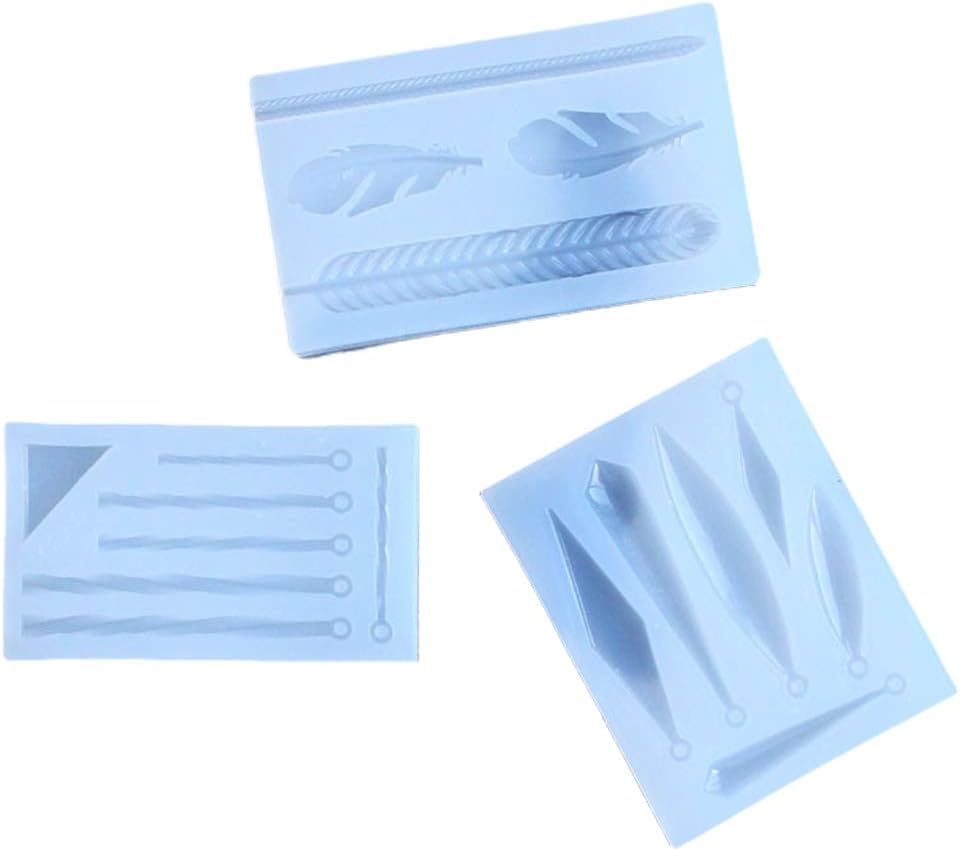 Fujiang Fashion DIY Silicone Mold UV Resin Epoxy Molds Jewelry Crafts Molud for Making Accessories Irregular Feather Leaves Moulds