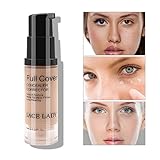 Pro Full Cover Liquid Concealer, Waterproof Smooth Matte Flawless Finish Creamy Concealer Foundation for Eye Dark Circles Spot Face Concealer Makeup, Size:6ml/0.20Fl Oz