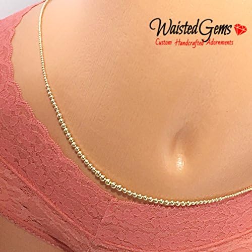 14k Gold Waist Beads, Wedding Gift, African Waist Beads, Waist Beads, Black Friday Sale, 14k bead necklace, crop top, body chain, Gifts for her, Kwanza,