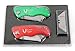 Set of 2 Vulcan Gear Utility Knives Box Cutter Set with 10 Extra Blades Included Red & Green