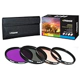 Polaroid Optics 58mm 4-Piece Filter Kit Set [UV,CPL, Warming,& FLD] includes Nylon Carry Case – Compatible w/ All Popular Camera Lens Models