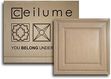 Ceilume® Oxford Faux Wood-Sandal 2 x 2 Lay-in Ceiling Panels (Case of 6) - $4.54 Per Sq. Ft. - $18.16 Ea.