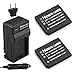Newmowa KLIC-7004 Battery (2-Pack) and Charger kit for Kodak EasyShare M1033 M1093 M2008 V1073 V1273 V1233 V1253 Zi8 Zx3 Zi12 PlayFull Dual PlaySport PlayTouch Camera as Fuji NP-50 Pentax D-li68