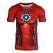 Compression Shirt Mens Superman Iron man 3D Print T-Shirt Tight Workout Clothes (XL, Ironman)