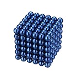 Suiez DIY 3mm 216 Balls Magnetic Ball Magnetic Sculpture Desk Toy for Intelligence Development and Stress Relief (3mm-Blue)