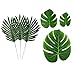 LEAFBABY 48 PCS 2 Kinds 4 Sizes Artificial Fake Lifelike Simulation Tropical Palm Leaves for Home Kitchen Party Decorations