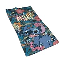 AEPWQDQW Microfiber Bath Towel Lilo & Stitch Ohana Soft Hand Towels, Pool Towels and Gym Towels