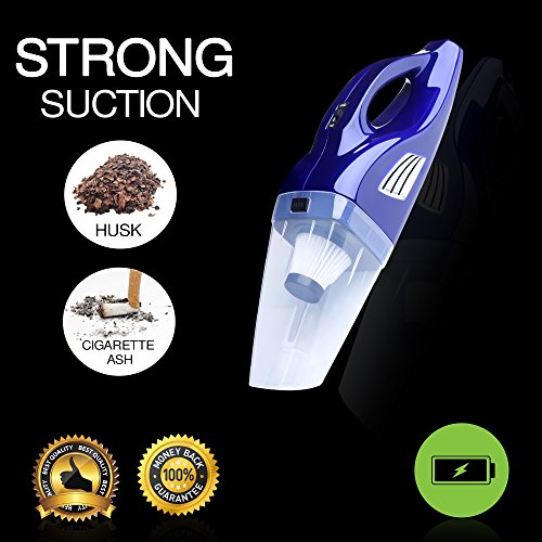 Portable Vacuum Cleaner for Car – Small Handheld Vacuum and Attachments for Cars, Trucks, Vans – Cordless Hand Vacuum with Rechargeable Battery – Essential Interior Car Cleaning Supplies by SHRAGIS - Thumbnail 3