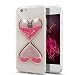 Urberry Iphone 6s/6 Case, Clear Gel Liquid Case, Sparkle Love Heart, Creative Design Flowing Liquid Floating Luxury Bling Glitter Sparkle Hard Case for iPhone 6s/6 4.7 inch with a Screen Protector