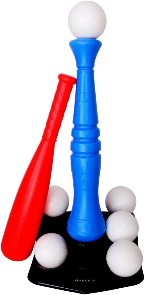 Asyxstar T-Ball Set for Toddlers, Kids, Baseball Tee Ball Set Outdoor Toys for Toddlers Age: Toys & Games