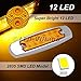 20 Pcs LedVillage 12V DC 6.4 Inch Amber LED Side Marker Clearance Lamp Great Replacement Heavy Truck Lighting 12 Diodes Peterbilt Freightliner Trailer Truck ATV SUV Coach Surface Mount Waterproof BB12thumb 4