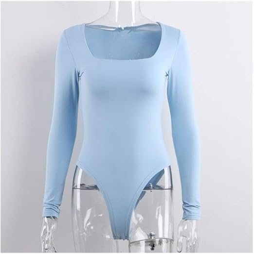Amazon Co Jp Linyuex ボディスーツの女性の服ロングスリーブブラックボディスーツワンピース冬のボディスーツ 女性s Xlソリッドボディ女性 レディースボディスーツ Color Blue Size Small ホーム キッチン