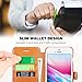 iPhone 8 Plus Case, iPhone 7 Plus Leather Case, SHIELDON Genuine Leather Wallet Case with Credit Card Holder Slot and Shockproof Protective Cover for iPhone 7 Plus / 8 Plus - Brown