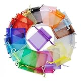 Organza Bag Small Gift Bags Bulk Mixed Color 200pcs/Lot For Jewelry Packaging 2.7x3.5 inch(7x9cm)