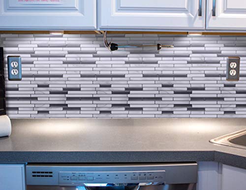 Vamos Tile Premium Anti Mold Peel and Stick Tile Backsplash,Stick On Backsplash Wall Tiles for Kitchen & Bathroom-Self Adhesive-10.62" x 10" (6 Sheets) - Thumbnail 3