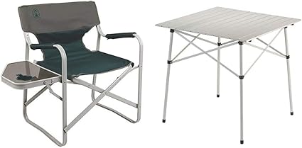 coleman chair with side table