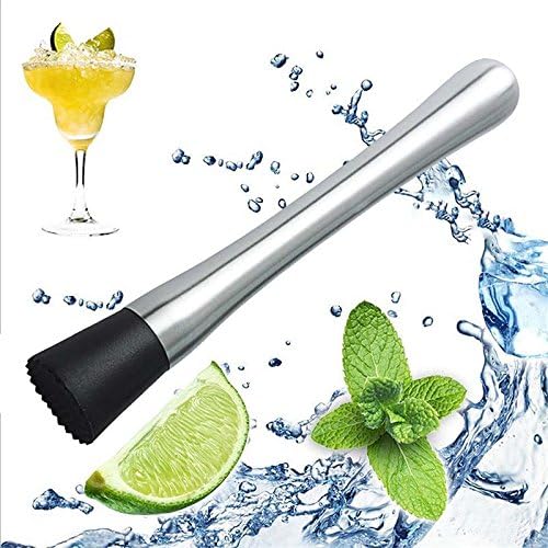Fishyu Muddler Stainless Steel Bar Mixer Barware Mojito Cocktail DIY Drink Fruit Muddler Crushed Ice Barware Tool Color:m02;