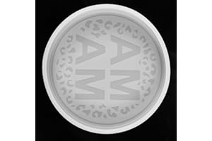 YOGAYET Mama Round Car Freshie Silicone Mold Resin Casting Mold for Baking Aroma Beads Soap Candy Pattern DIY Craft Decor Gift